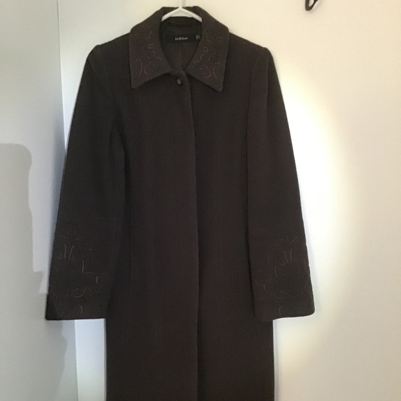 Brown Dress Coat with Embroidery - Picture 1 of 4